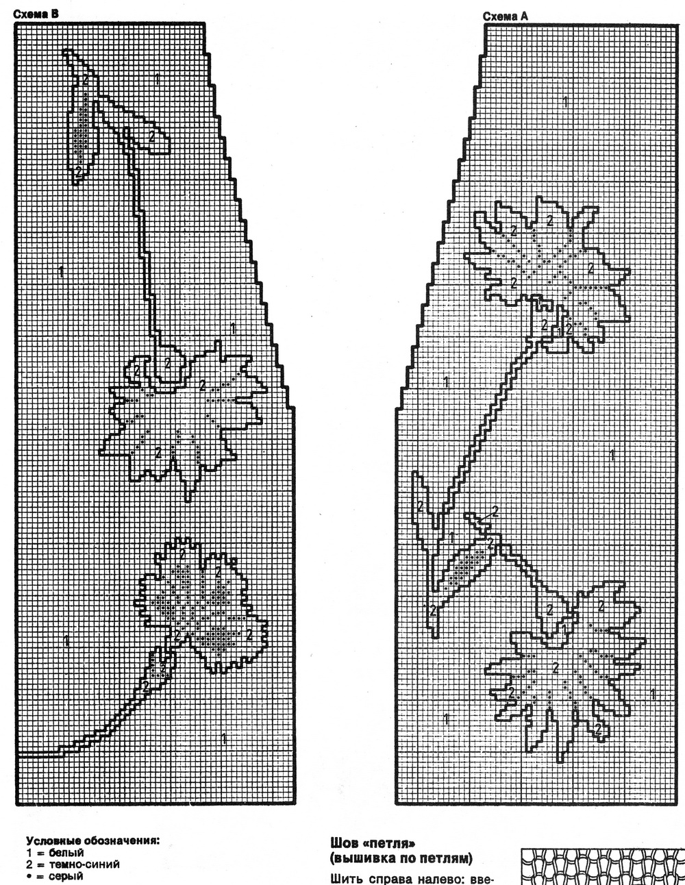 схема вязания жакета с цветами